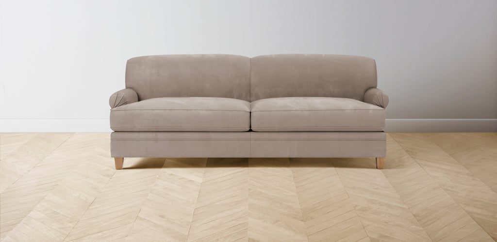 The Carmine  - Nubuck Leather Fawn Sofa