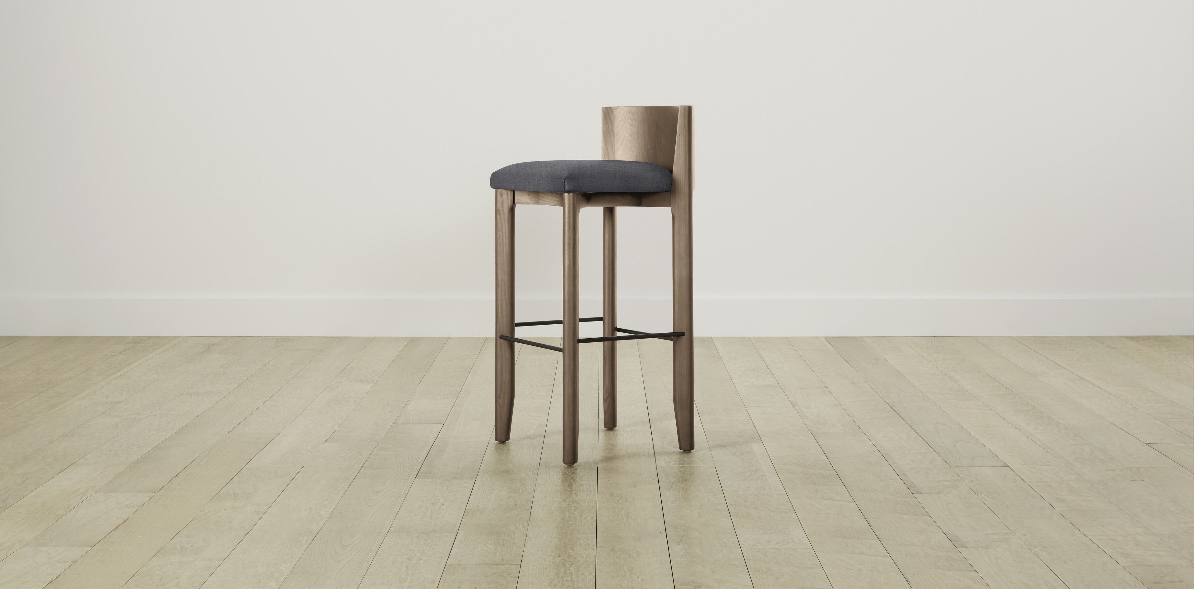 The Delancey with Onyx - Performance Linen Graphite Bar and Counter Stool