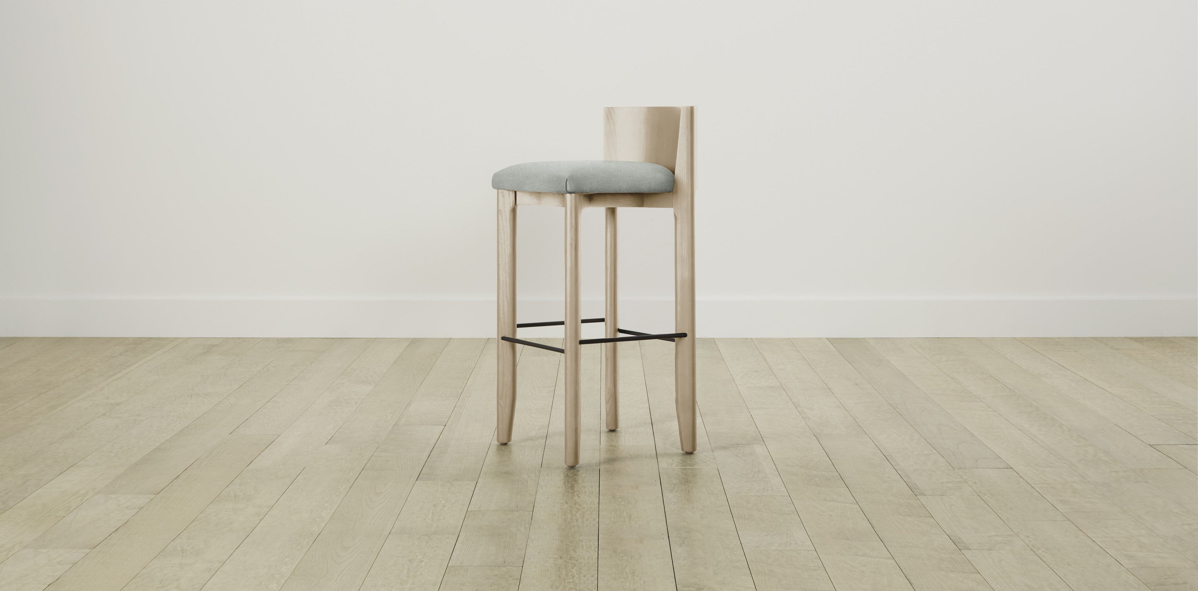 The Delancey with Brushed Nickel - Performance Melange Weave Seaglass Bar and Counter Stool