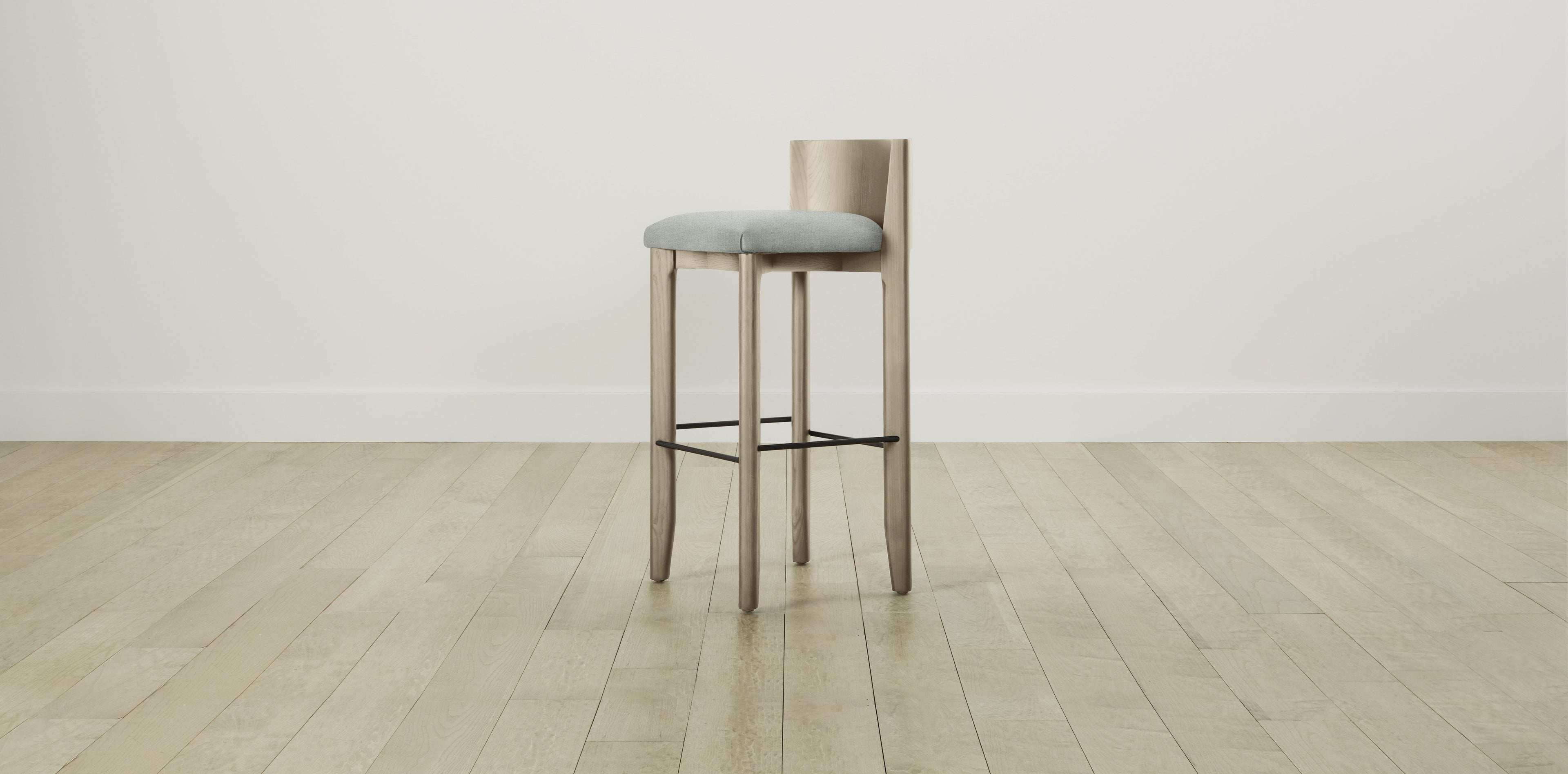 The Delancey with Brushed Nickel - Performance Melange Weave Seaglass Bar and Counter Stool