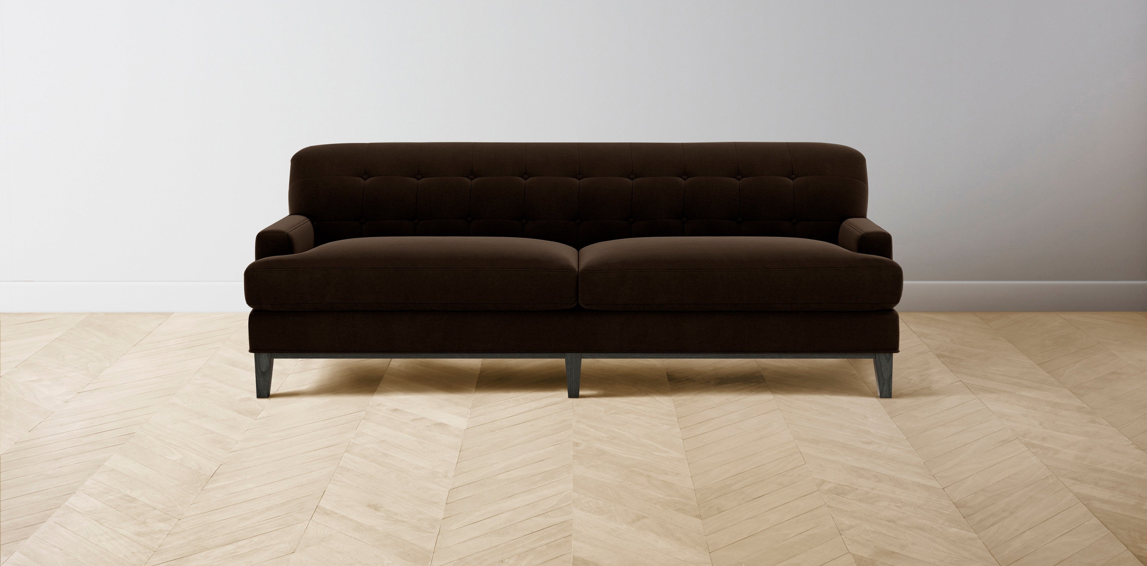 The Ludlow  - Mohair Chocolate Sofa