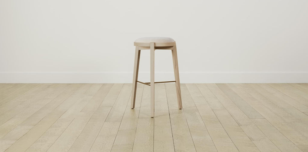 The Stanton with Brushed Brass - Nubuck Leather Sail Bar and Counter Stool