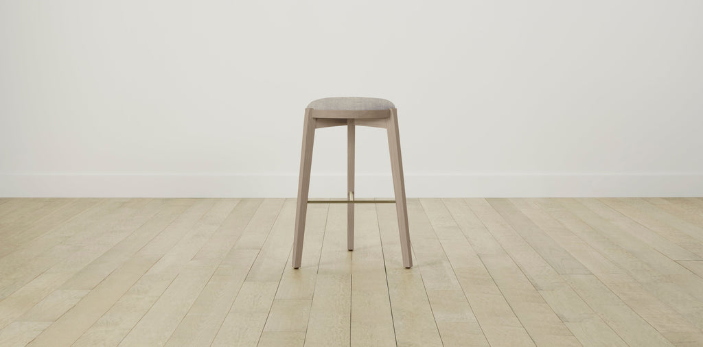 The Stanton with Brushed Nickel - Performance Basketweave Pebble Bar and Counter Stool