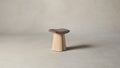The Weston  - Belgian Linen Carob Accent Stool